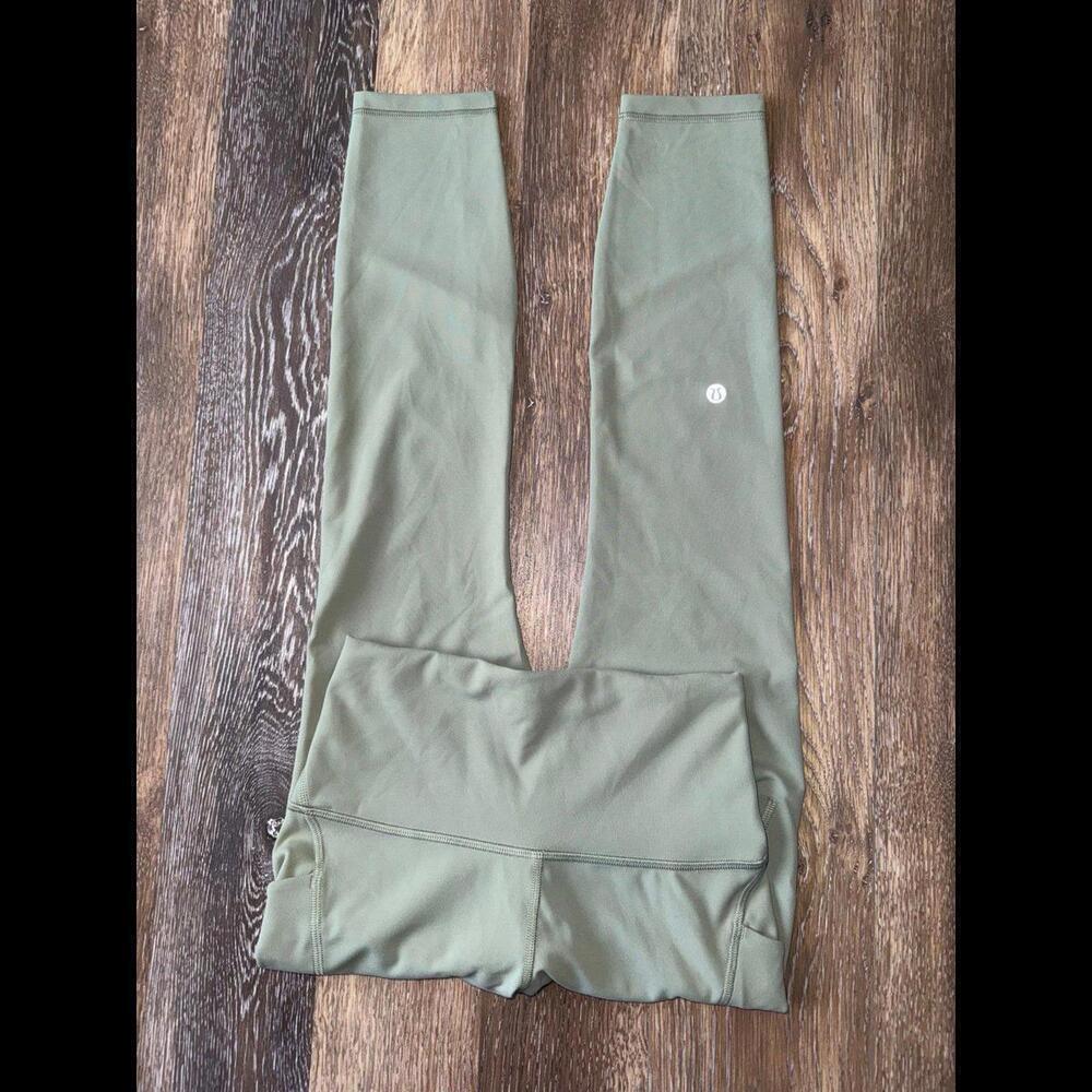 Lululemon Wunder Train With Pockets High Rise 25” Laurel Green Size 4 NWOT